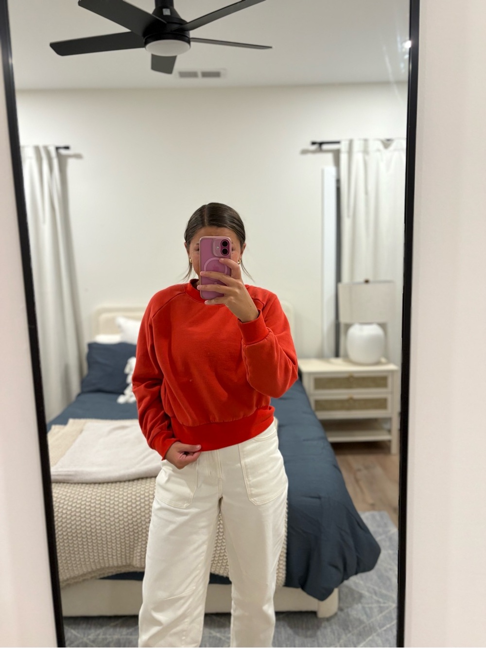 Athleta Red Forever Fleece Sweatshirt Size XS